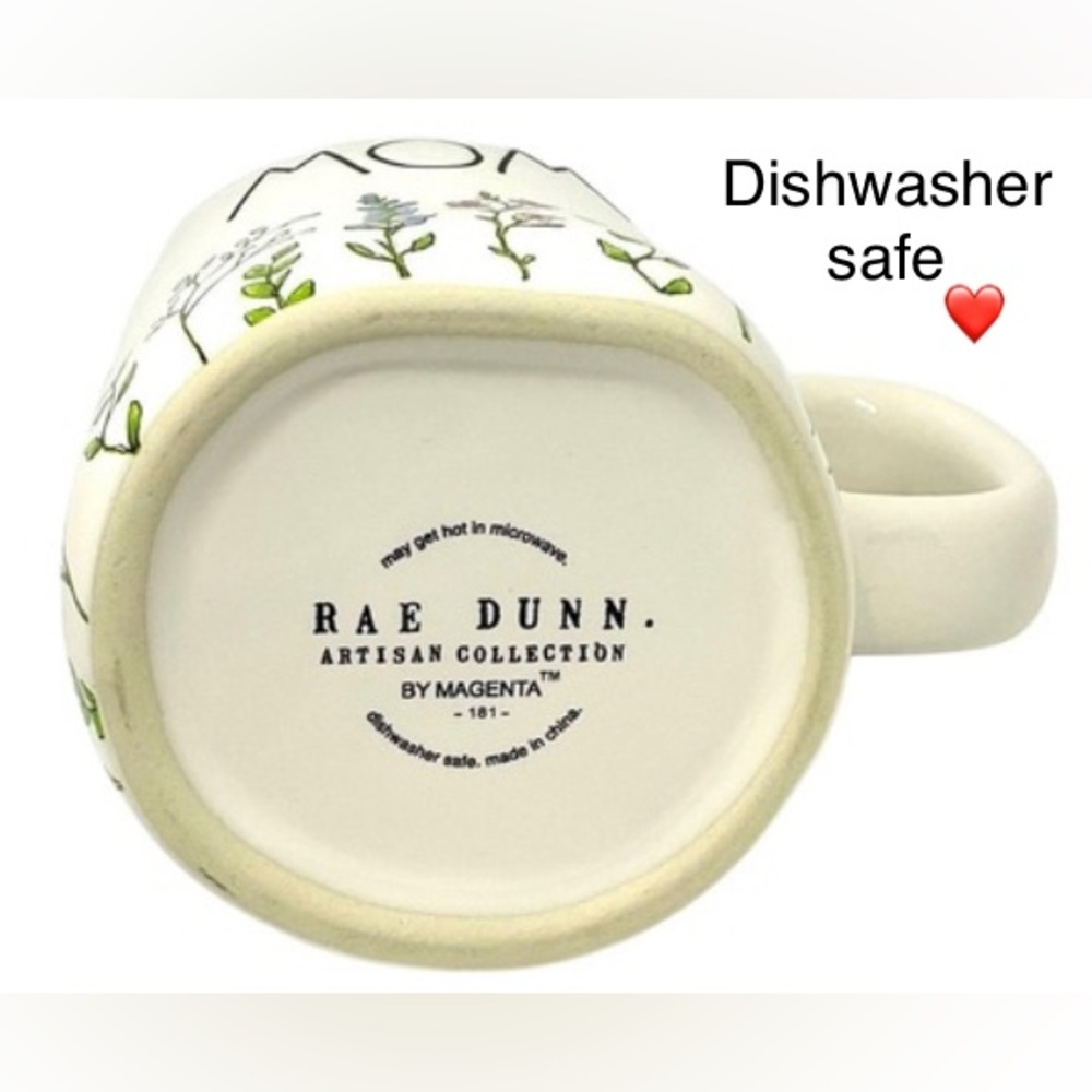1 of 3  Rae Dunn White MOM mug 🪴 motif 💐  🌺 - Picture 8 of 9